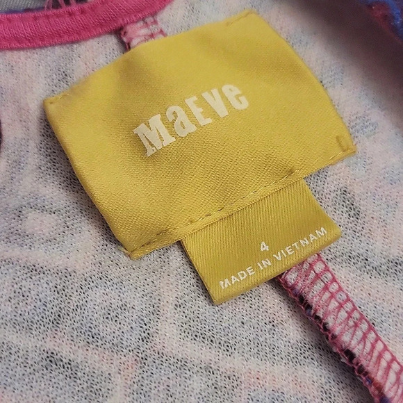 Maeve Anthropologie Amapola Dress Fit & Flare Multicolor Scoop Neck Slee… - Picture 3 of 4